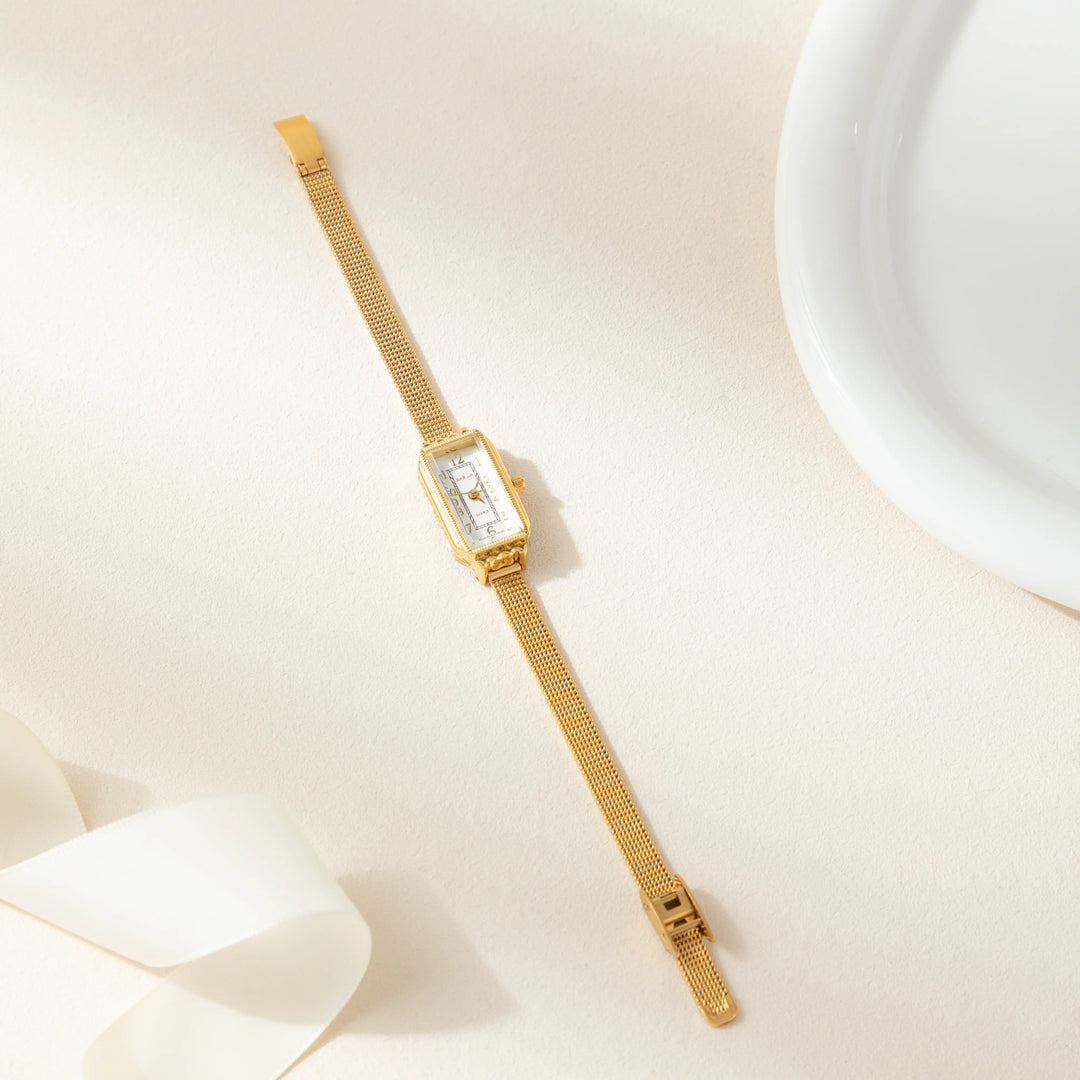 Amélie | Vintage Rechthoekig Horloge