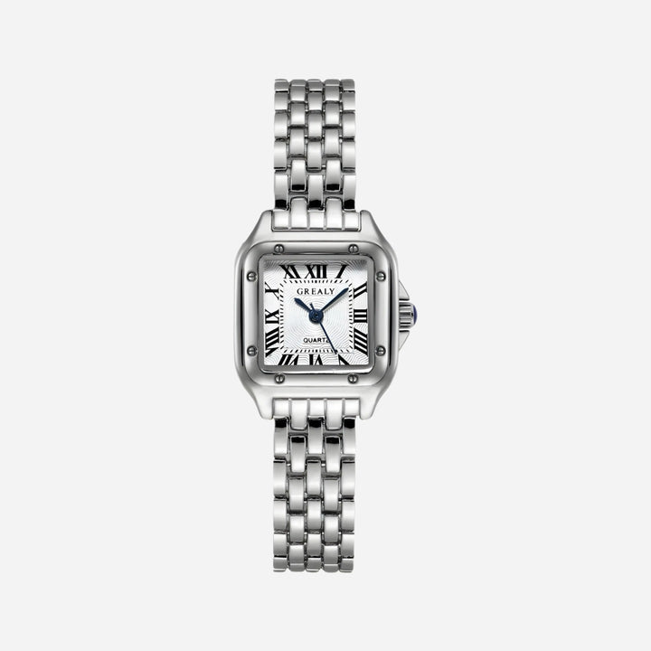Charlotte | Vintage Vierkant Horloge in Goud
