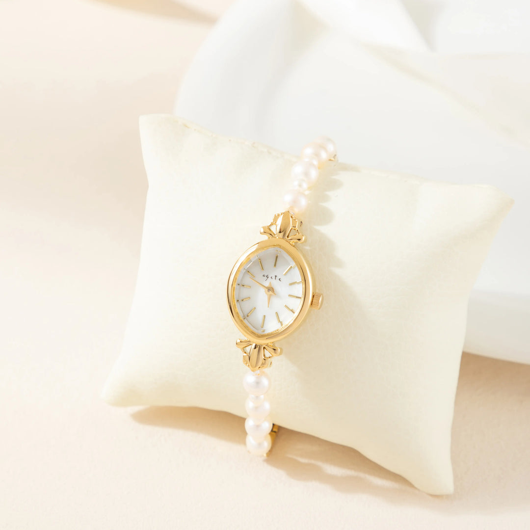 Élise | Vintage Parelhorloge in Goud