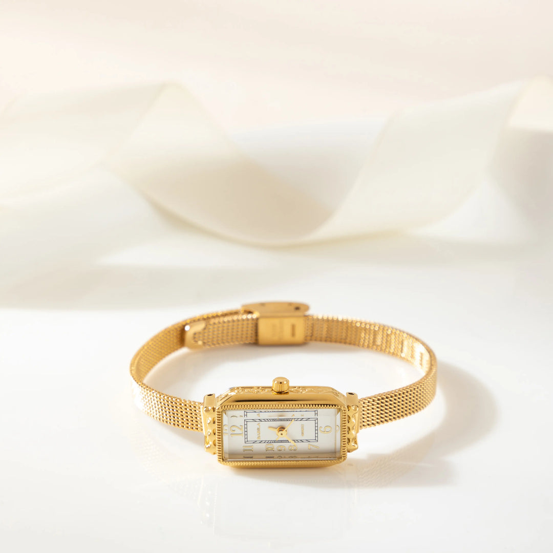 Amélie | Vintage Rechthoekig Horloge