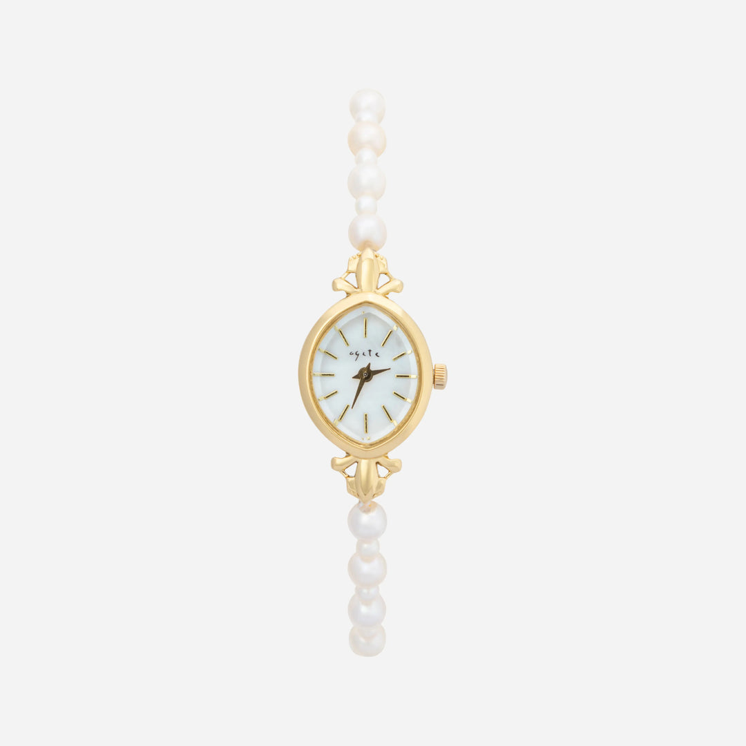 Élise | Vintage Parelhorloge in Goud