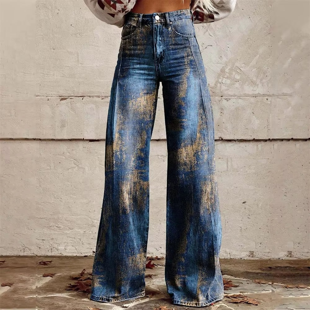 Artistieke wide leg dames jeans – Soleil