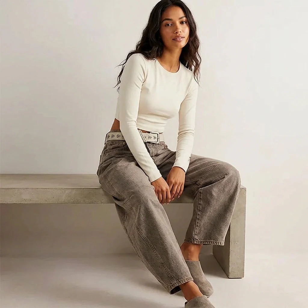 Baggy dames jeans met relaxte pasvorm