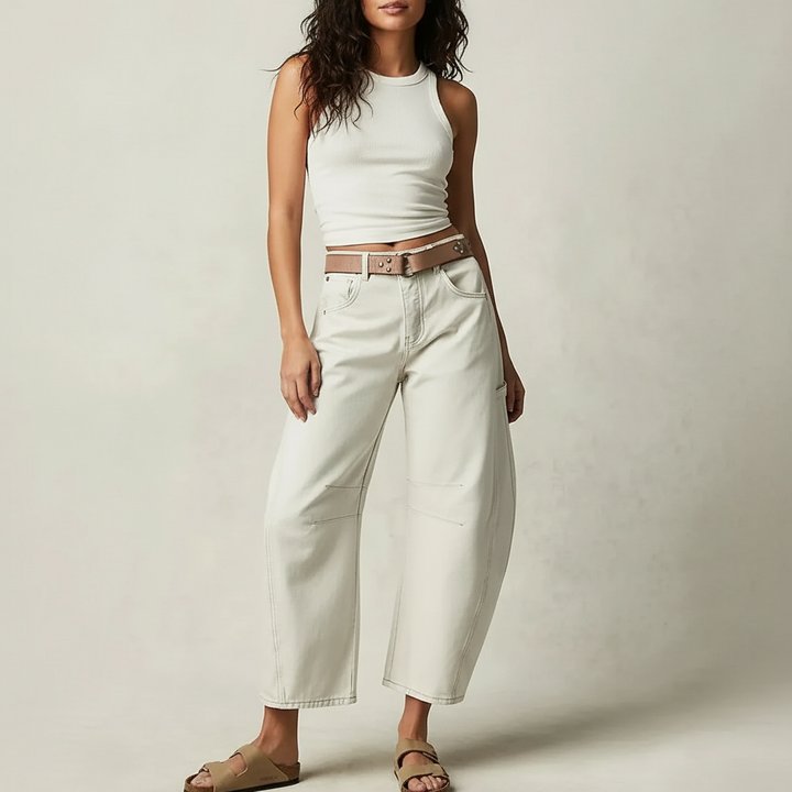 Baggy dames jeans met relaxte pasvorm