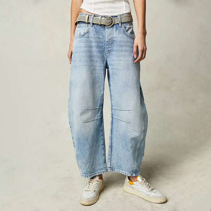 Baggy dames jeans met relaxte pasvorm