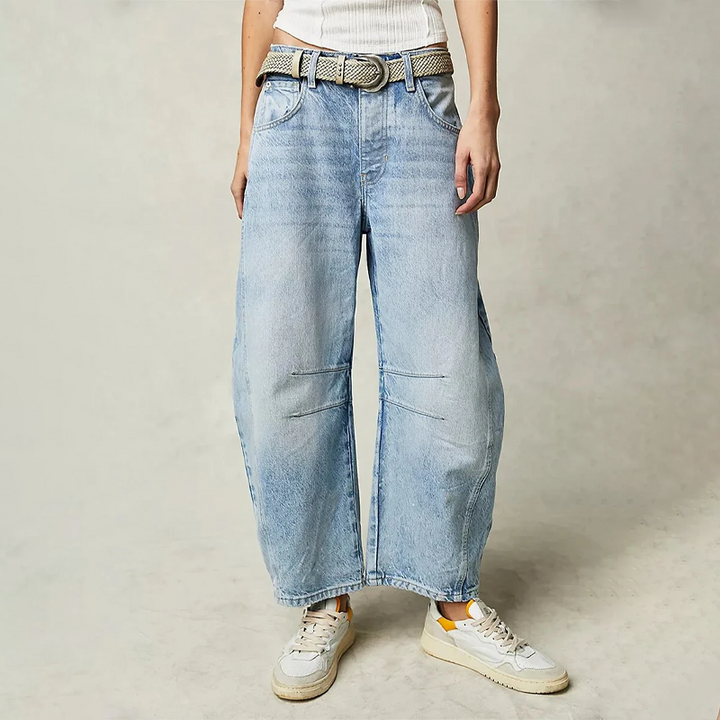 Baggy dames jeans met relaxte pasvorm