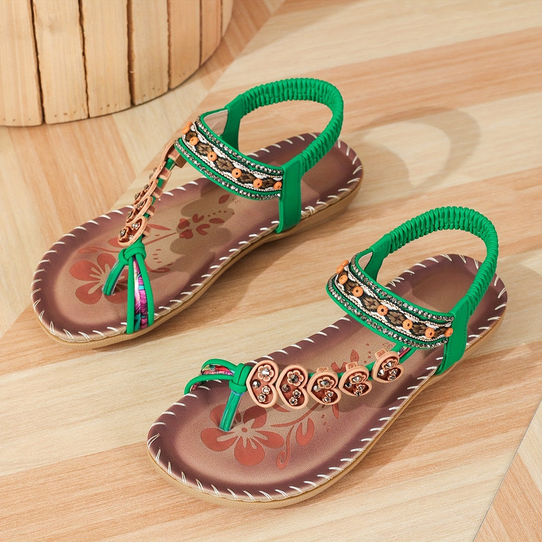 Bohemian sandalen met kralendetails - Maya