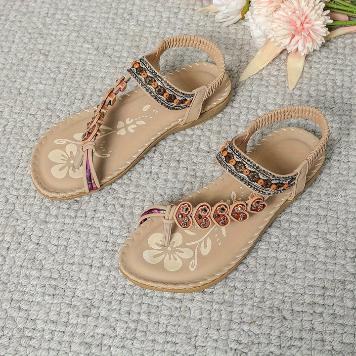 Bohemian sandalen met kralendetails - Maya