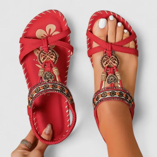 Bohemian sandalen met sierdetails - Katrijn