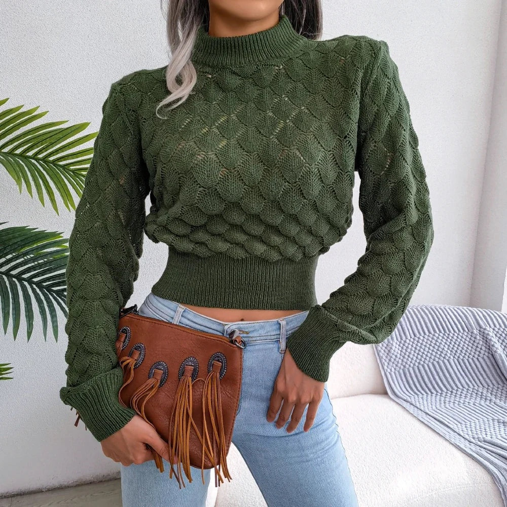 Bubble-knit pullover met structuur – Sofia