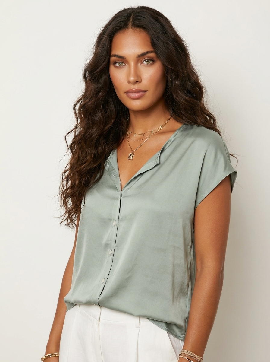 Casual dames top met knoopsluiting - Noa