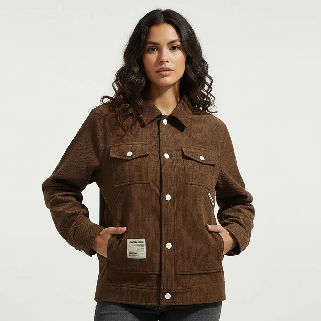 Casual corduroy dames jack – Lucienne