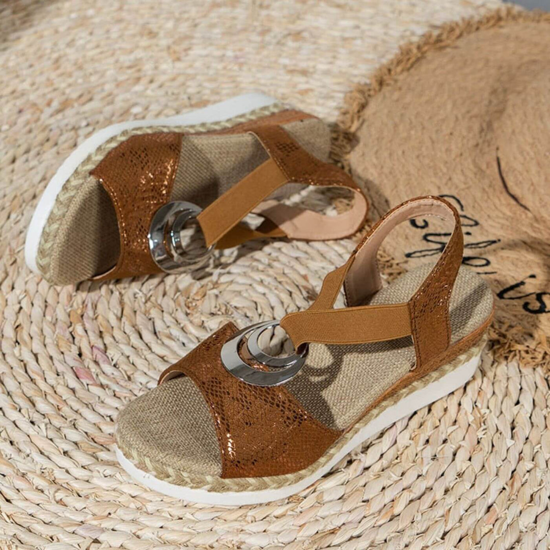 Comfort sandalen met sleehak - Luna