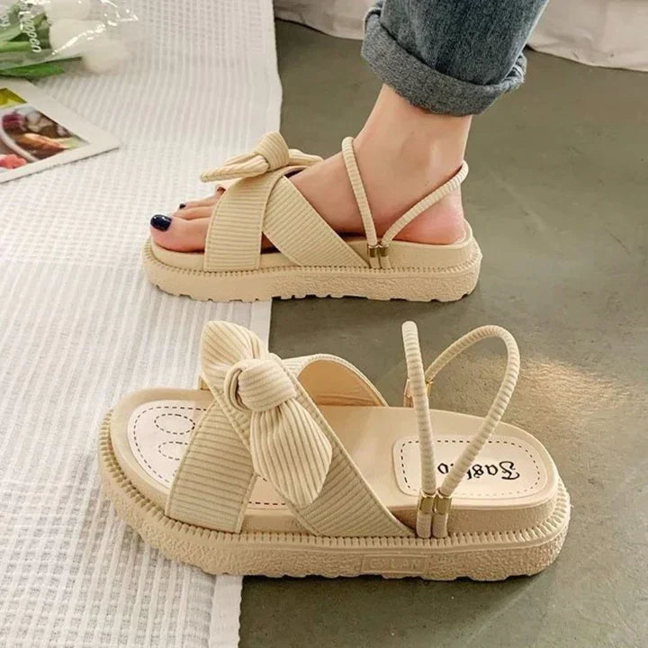 Comfort sandalen met strikdetail - Sophie