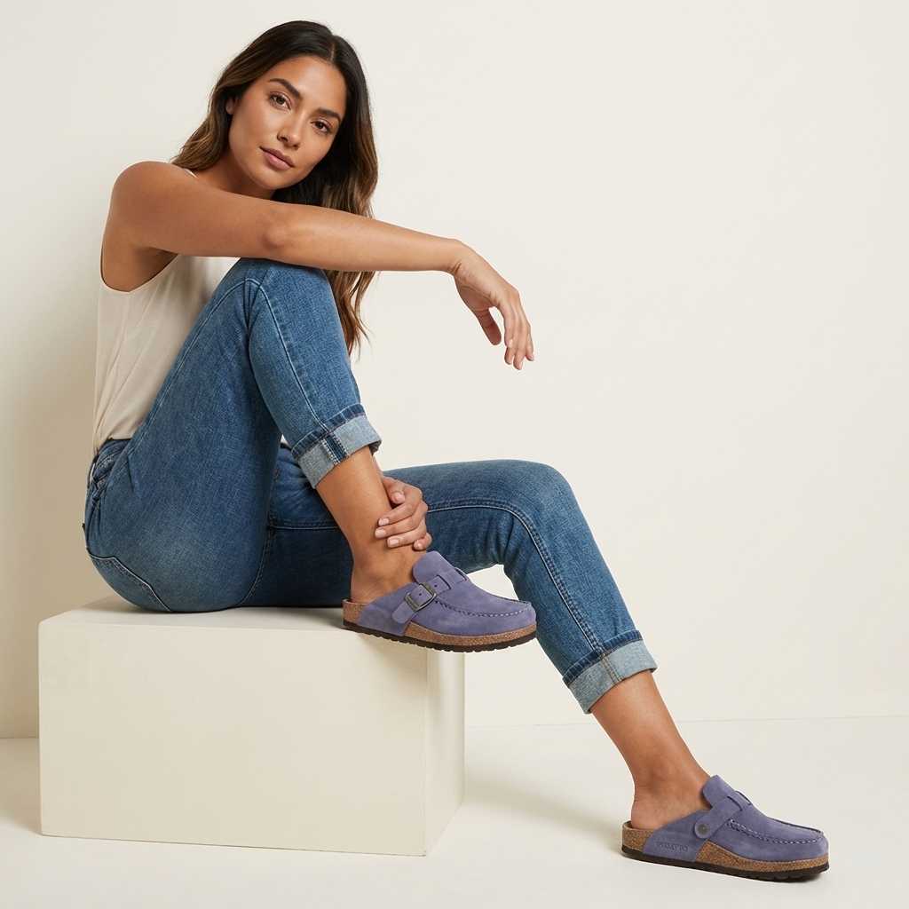 Comfortabele instap clogs met gesp - Mila