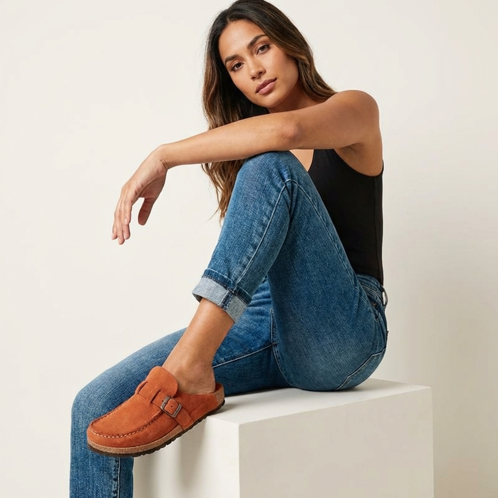 Comfortabele instap clogs met gesp - Mila