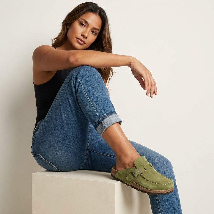 Comfortabele instap clogs met gesp - Mila