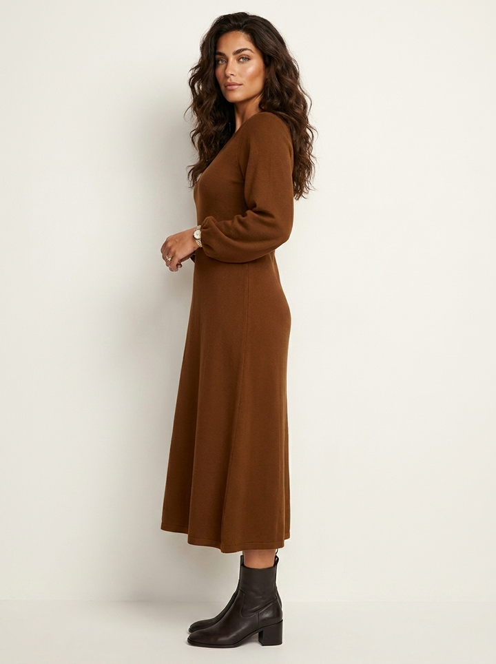 Comfortabele maxi jurk met V-hals - Lotte