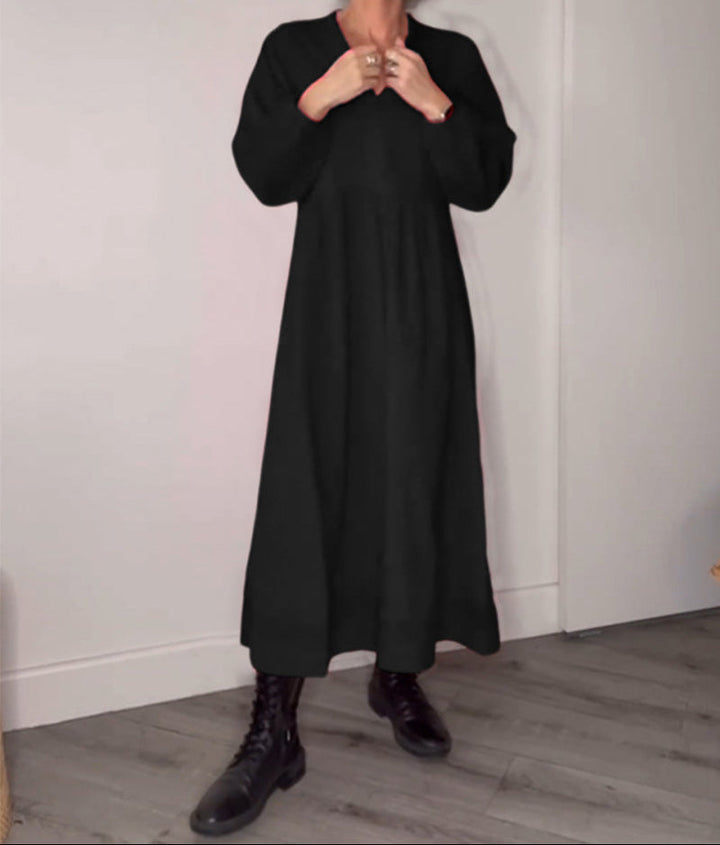 Comfortabele maxi jurk met V-hals - Lotte