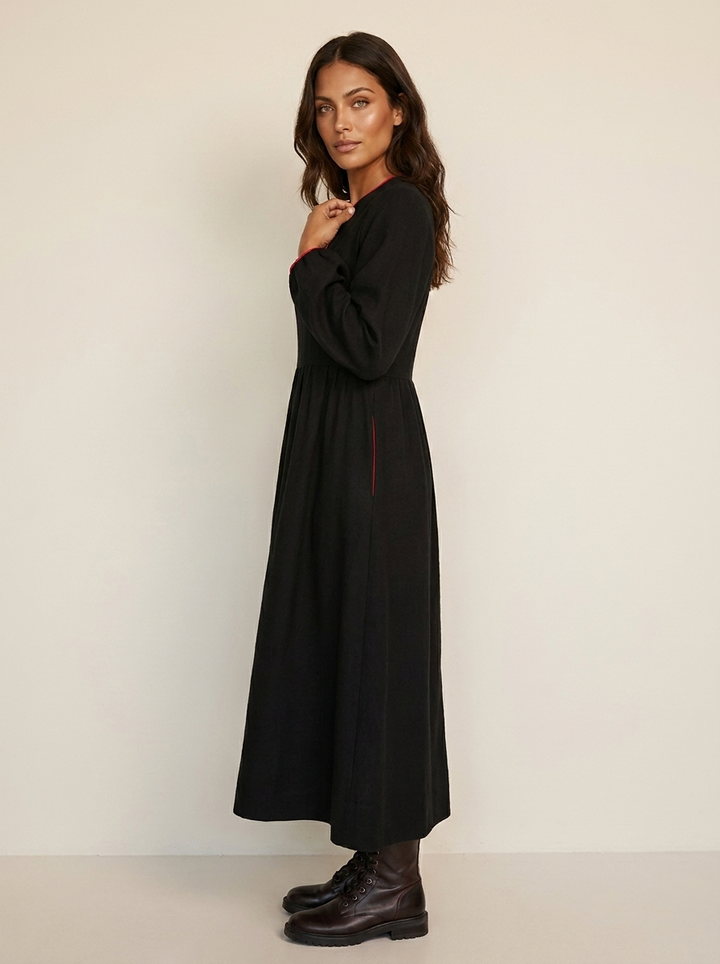 Comfortabele maxi jurk met V-hals - Lotte