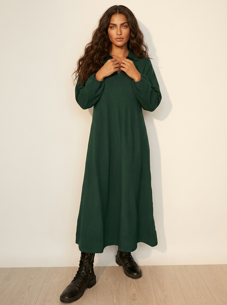 Comfortabele maxi jurk met V-hals - Lotte