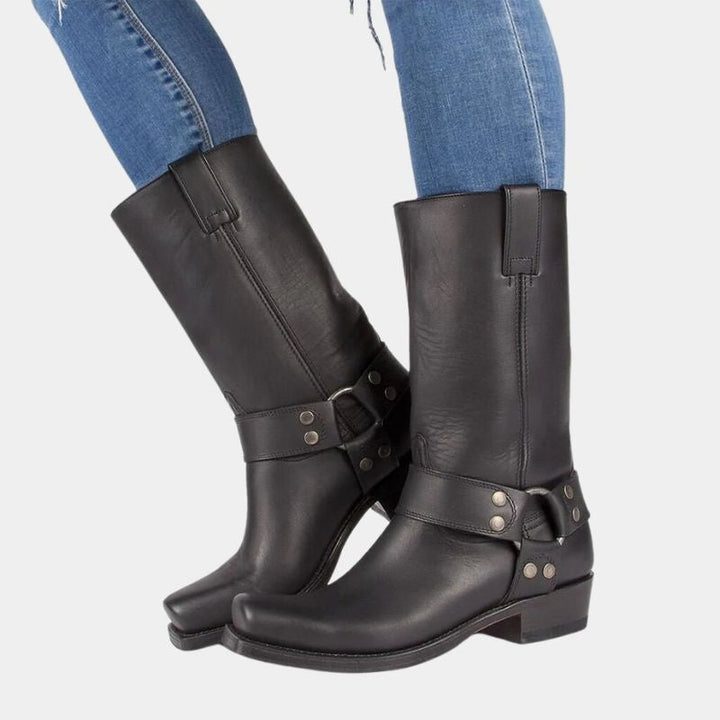 Comfortabele dameslaars met brede schacht