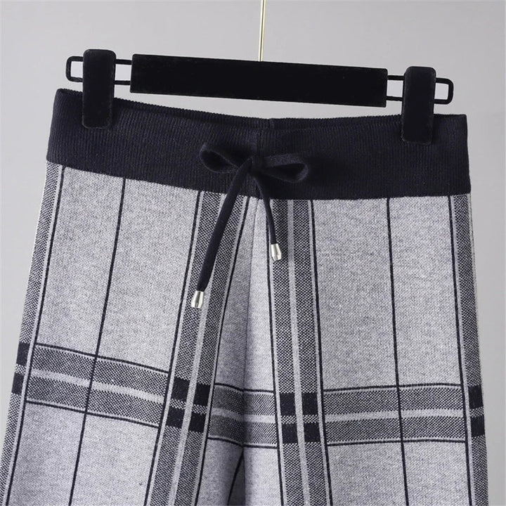 Comfortabele palazzo dames pantalon met ruit – Anna