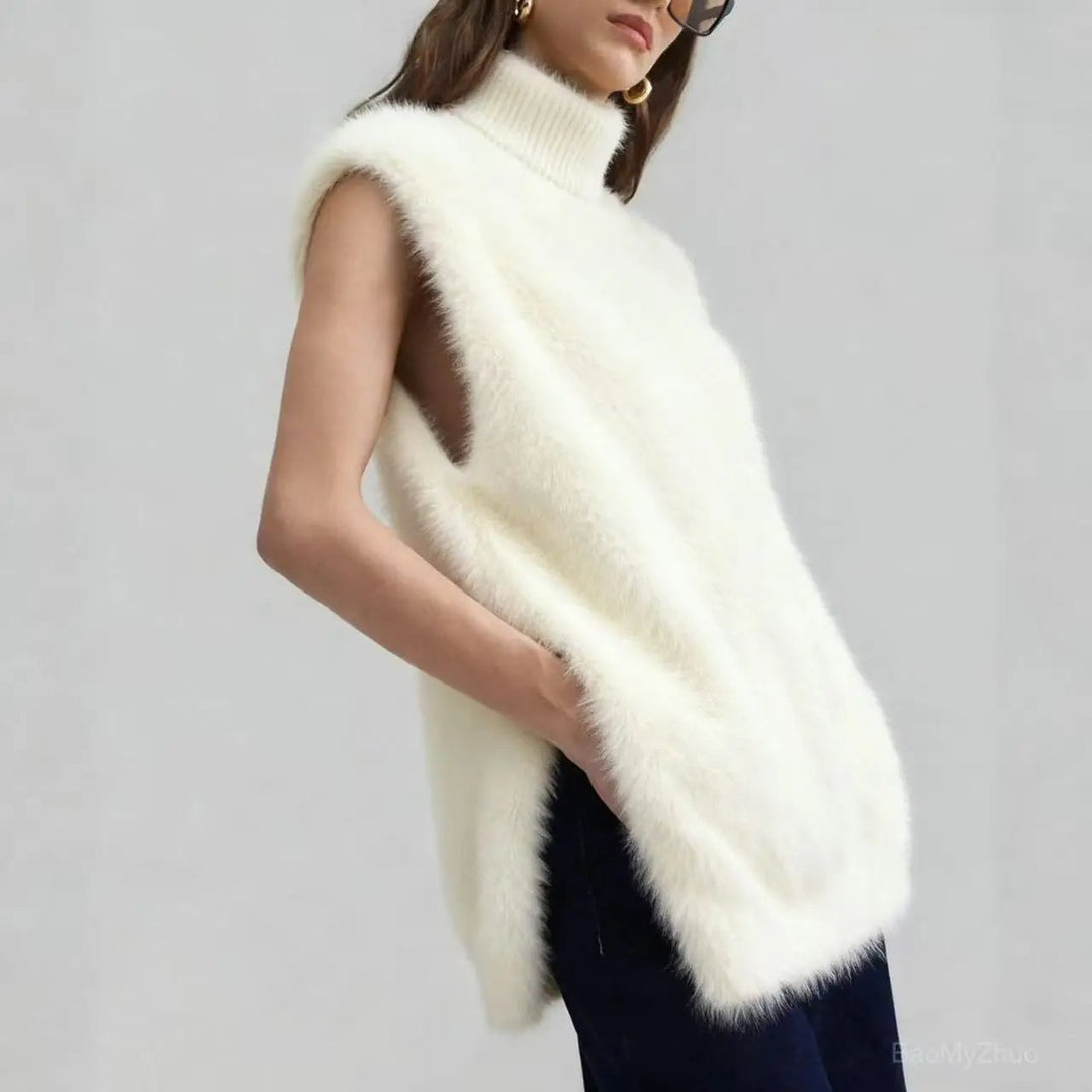Cozy dames colvest met luxe uitstraling