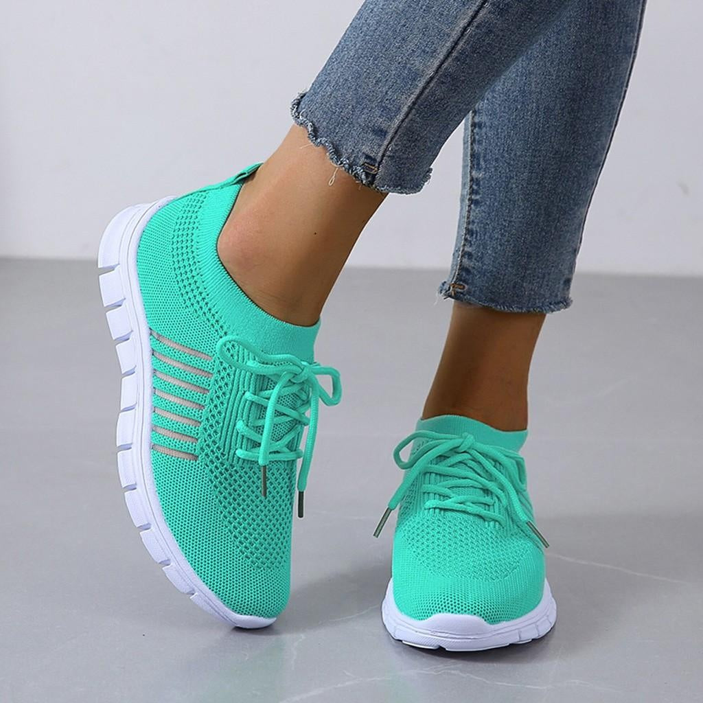 Dames comfort sneakers met ademend mesh