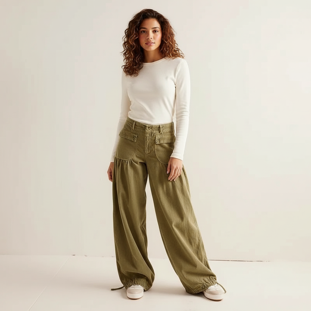 Denim harem jogger dames – Santi