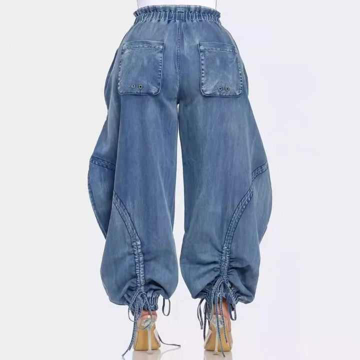 Drawcord denim jogger dames – Runway