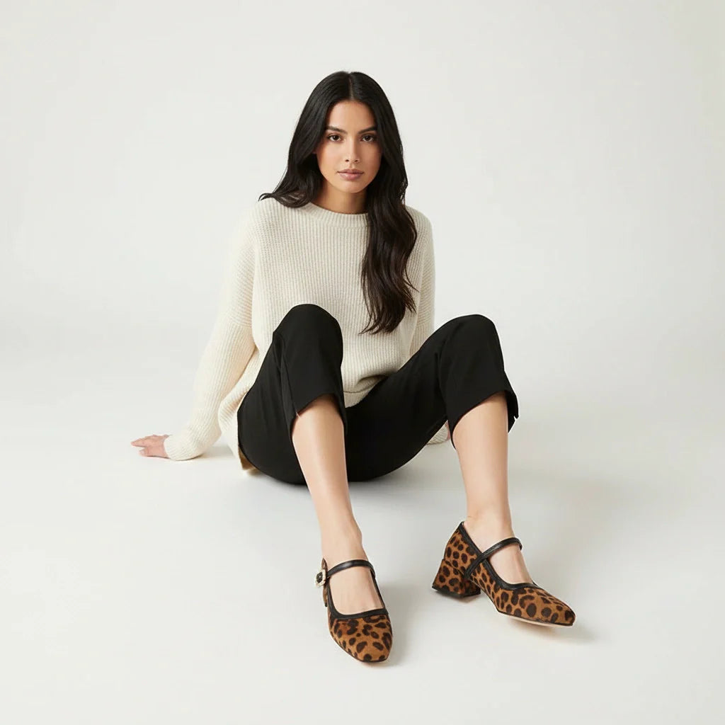 Elegante Mary Jane pumps met blokhak – Vivienne