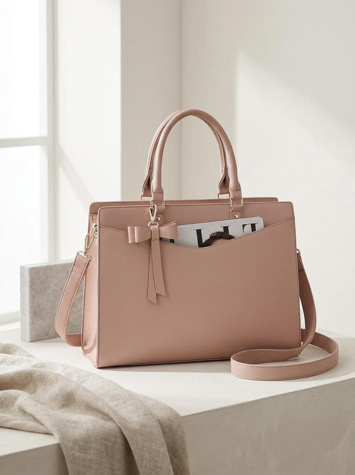 Elegante PU leren dames laptoptas – Elara