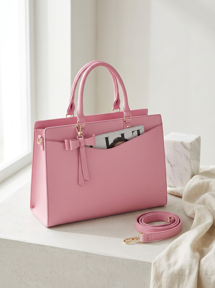 Elegante PU leren dames laptoptas – Elara