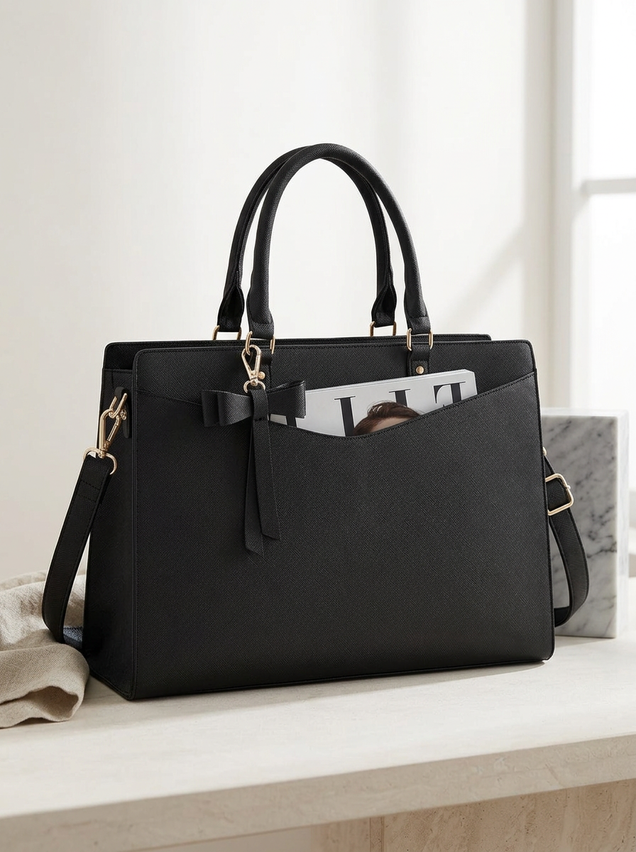 Elegante PU leren dames laptoptas – Elara