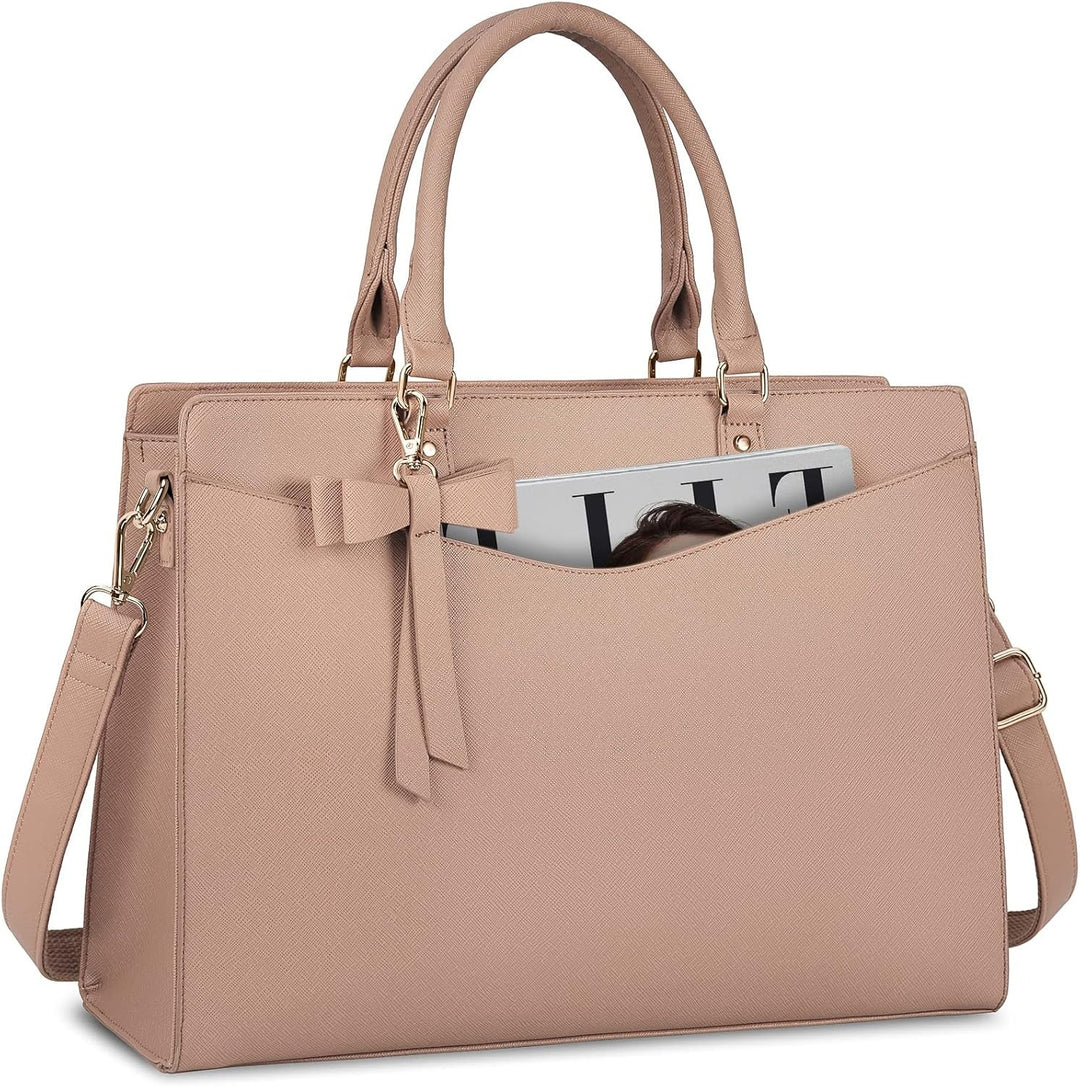 Elegante PU leren dames laptoptas – Elara