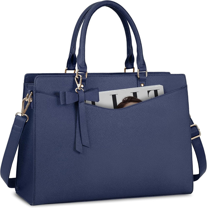 Elegante PU leren dames laptoptas – Elara