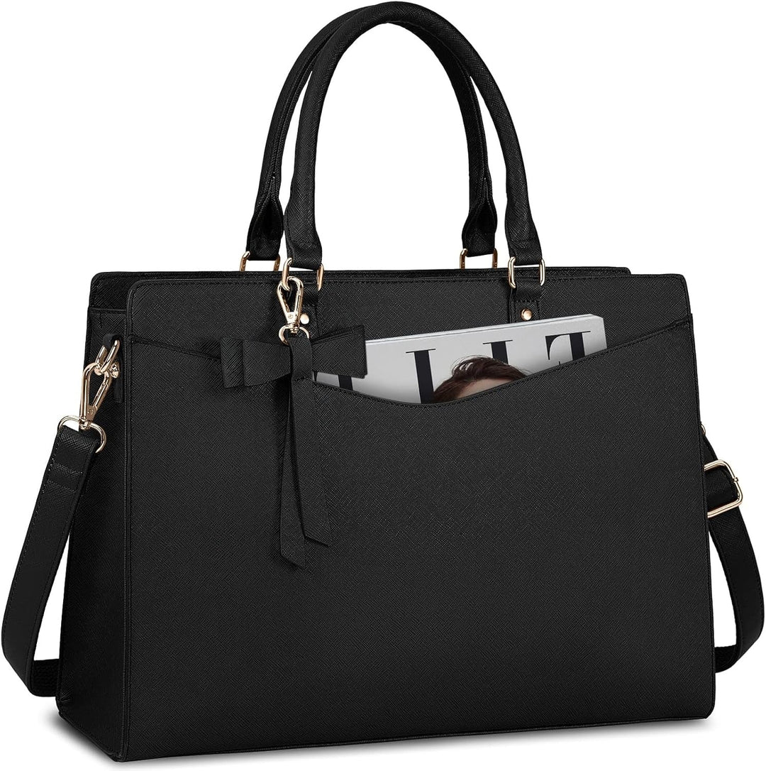 Elegante PU leren dames laptoptas – Elara