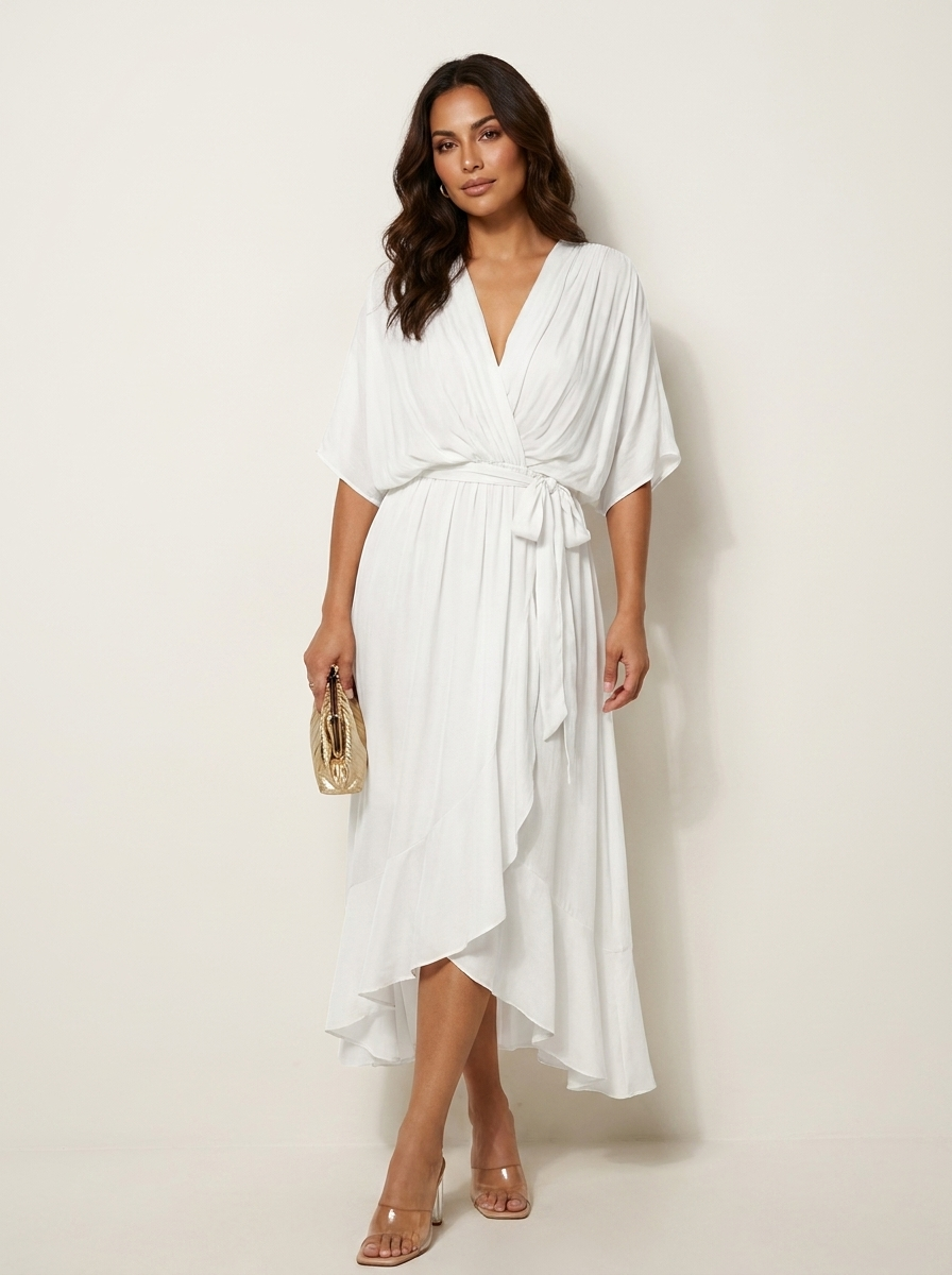 Elegante Wikkel Maxi Jurk - Serena