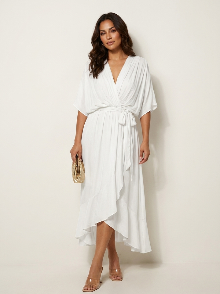 Elegante Wikkel Maxi Jurk - Serena