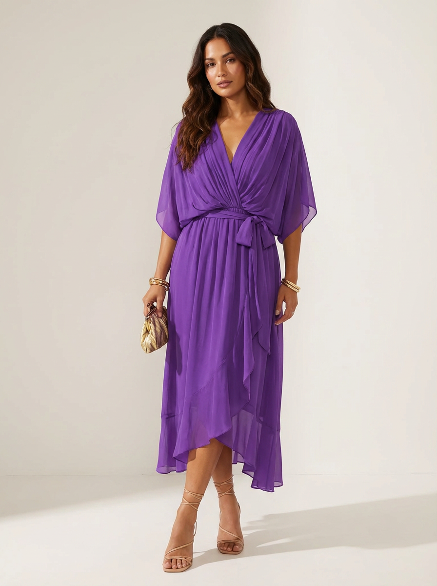 Elegante Wikkel Maxi Jurk - Serena