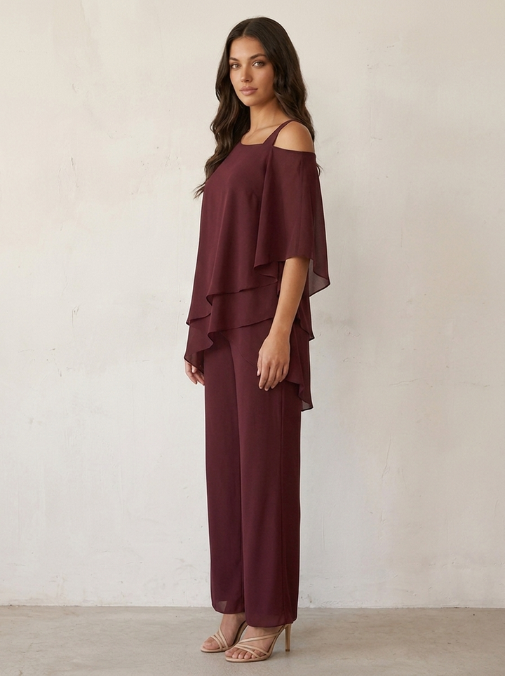 Elegante chiffon dames set - Elena