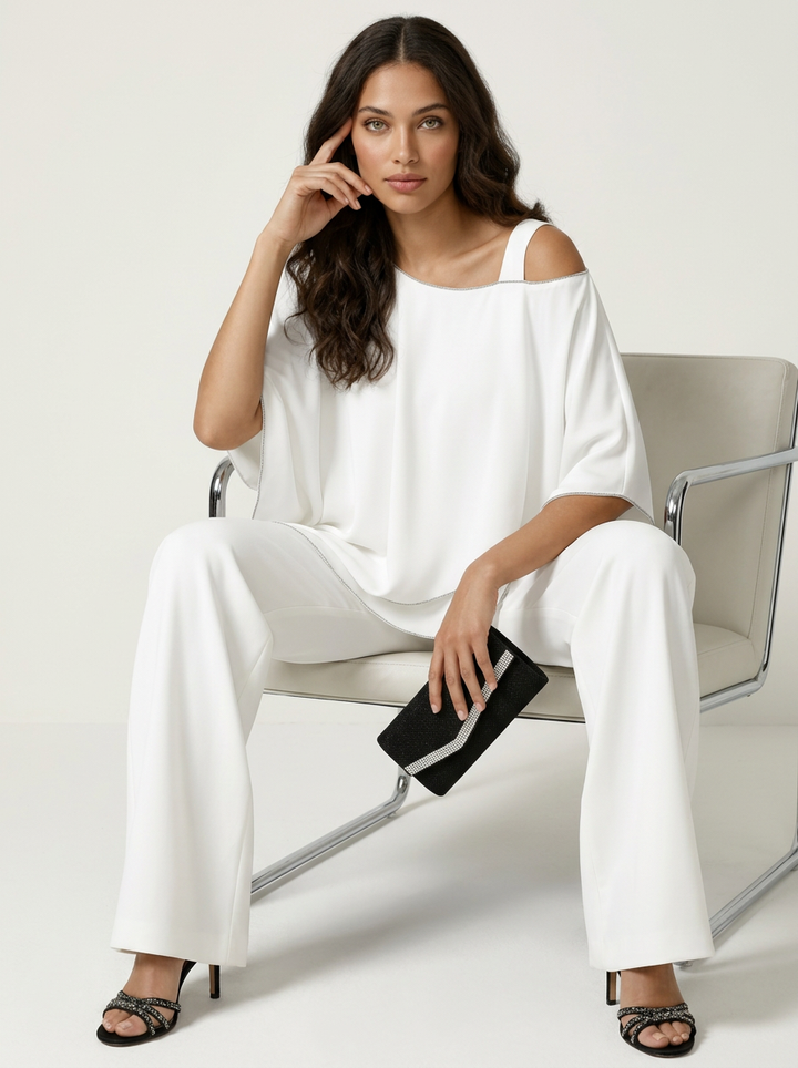 Elegante chiffon dames set - Elena