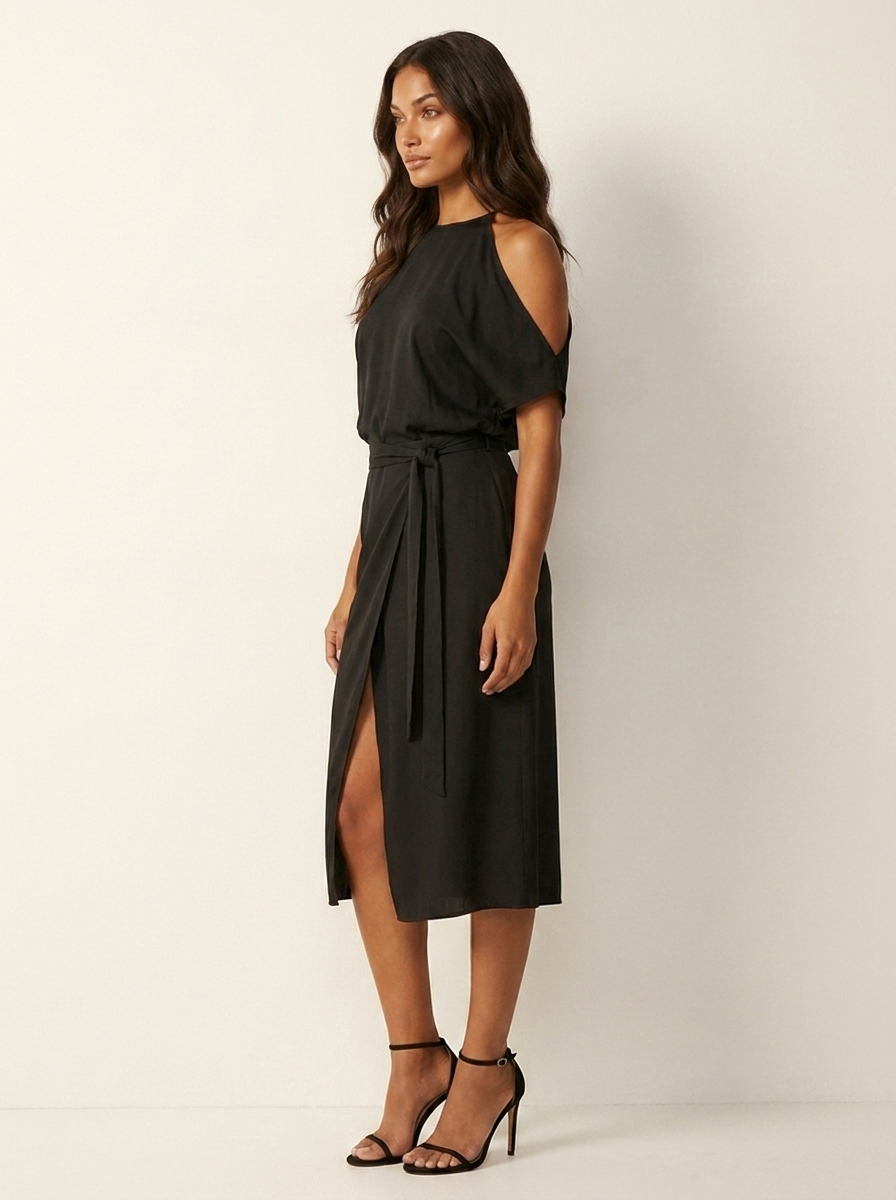 Elegante halterjurk met zwierige rok - Olivia