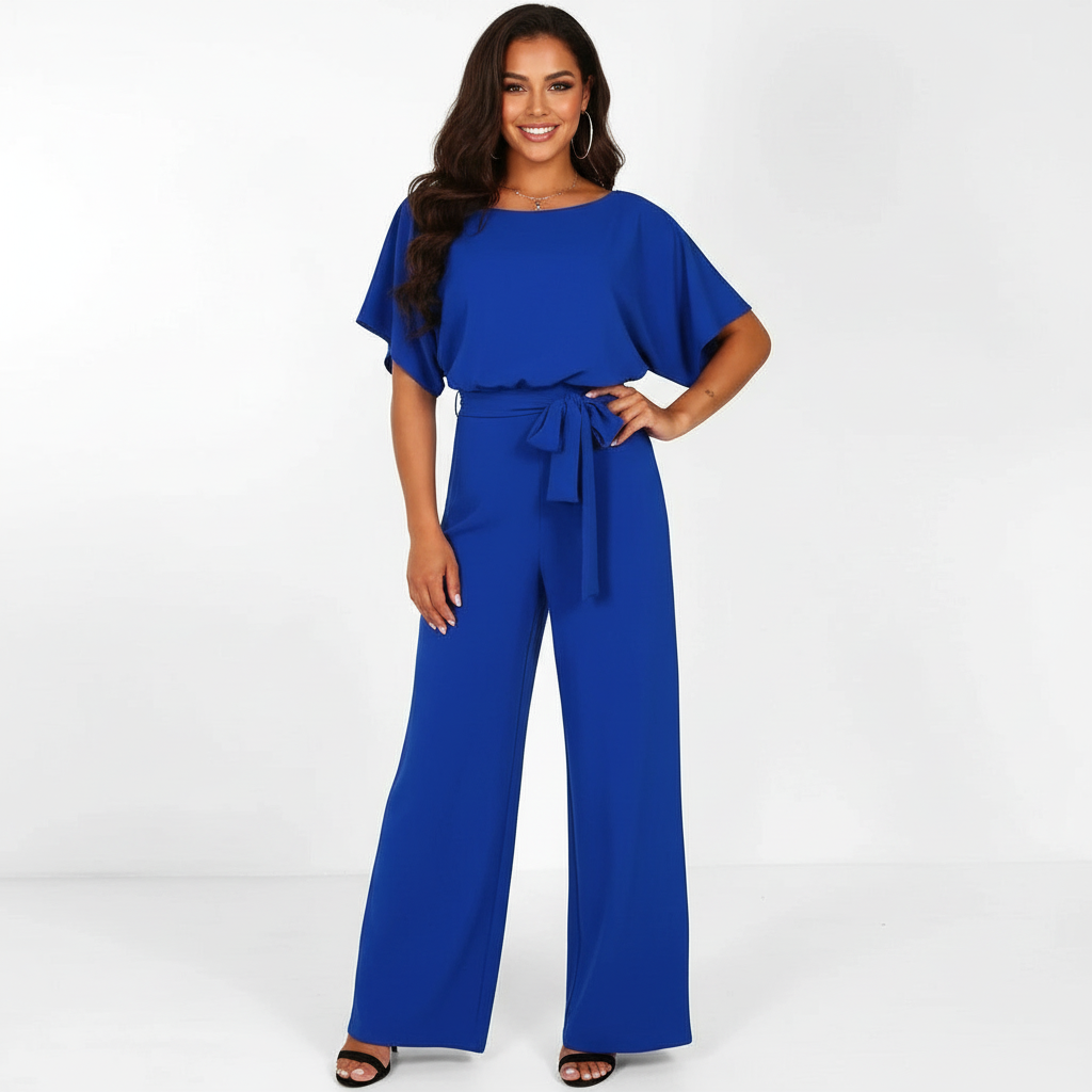 Elegante jumpsuit met tailleceintuur - Delphine