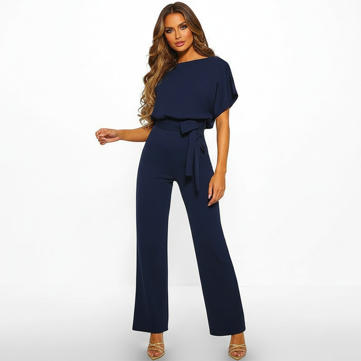 Elegante jumpsuit met tailleceintuur - Delphine