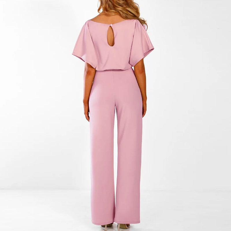 Elegante jumpsuit met tailleceintuur - Delphine
