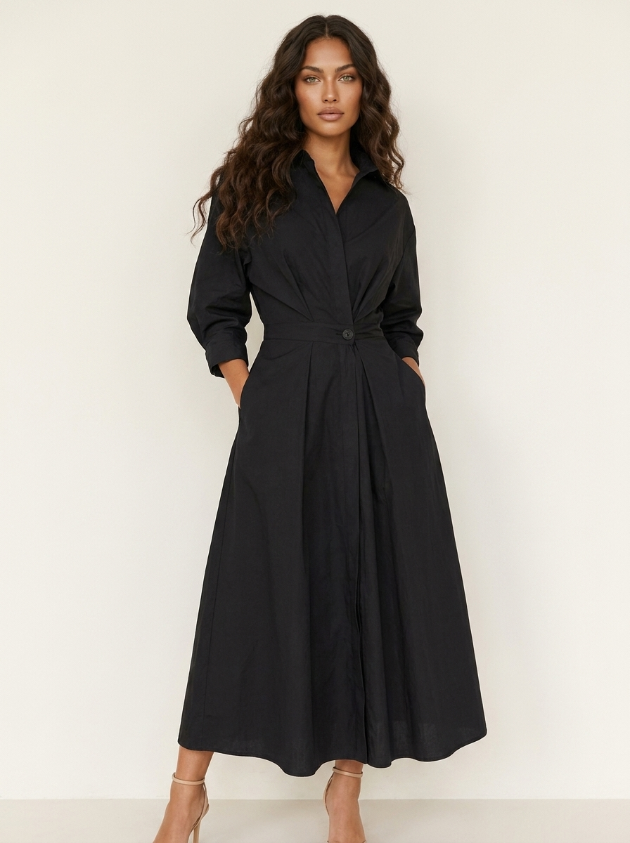 Elegante maxi jurk met getailleerde taille - Amélie