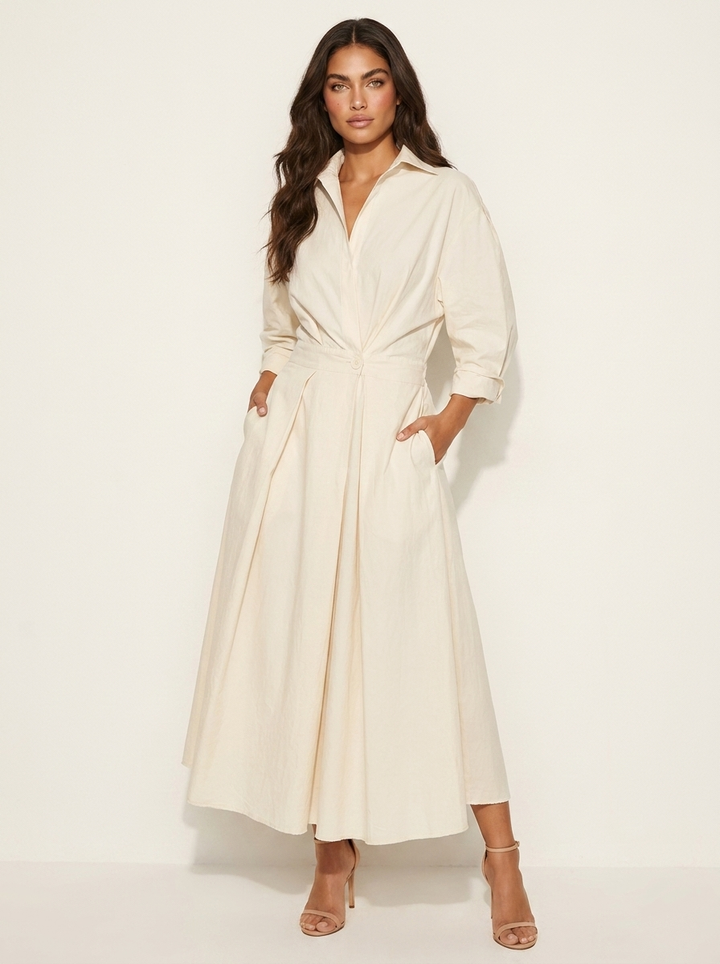 Elegante maxi jurk met getailleerde taille - Amélie
