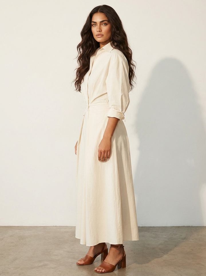Elegante maxi jurk met getailleerde taille - Amélie
